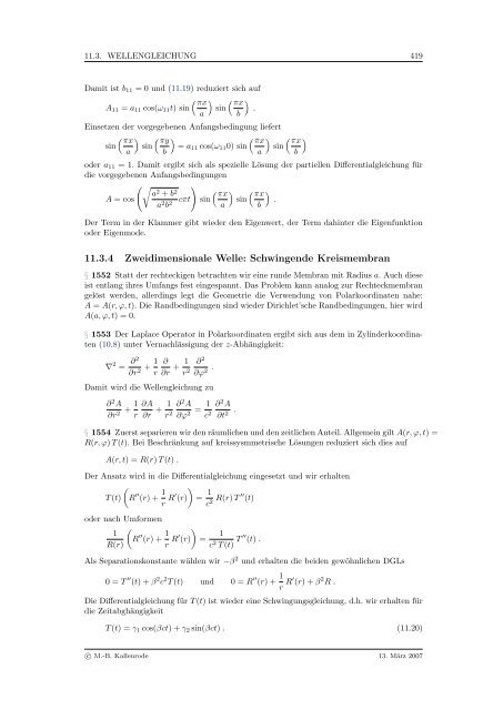 Mathematik fÃ¼r Physiker - Numerische Physik: Modellierung