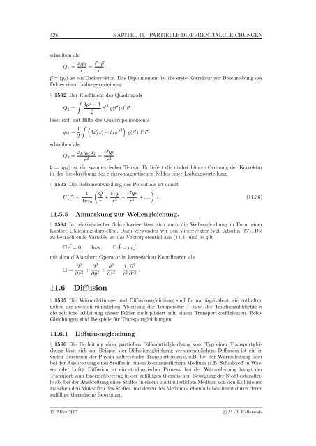 Mathematik fÃ¼r Physiker - Numerische Physik: Modellierung