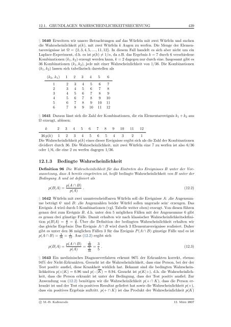 Mathematik fÃ¼r Physiker - Numerische Physik: Modellierung