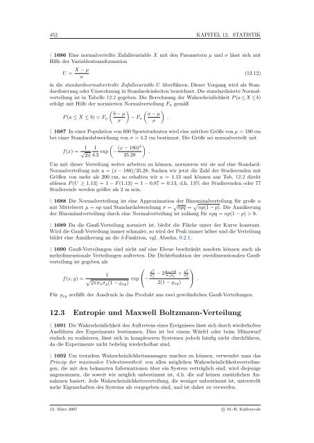 Mathematik fÃ¼r Physiker - Numerische Physik: Modellierung