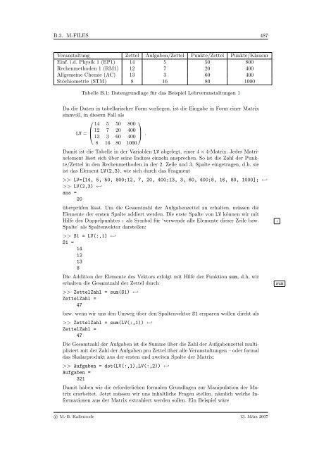 Mathematik fÃ¼r Physiker - Numerische Physik: Modellierung