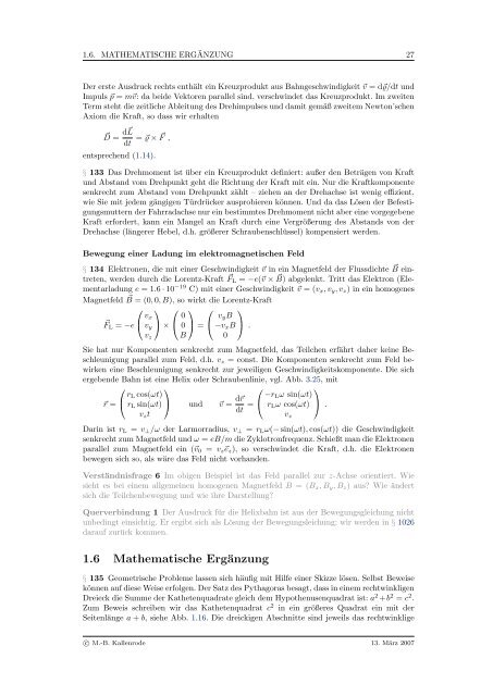 Mathematik fÃ¼r Physiker - Numerische Physik: Modellierung