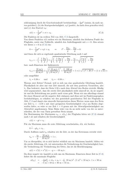 Mathematik fÃ¼r Physiker - Numerische Physik: Modellierung