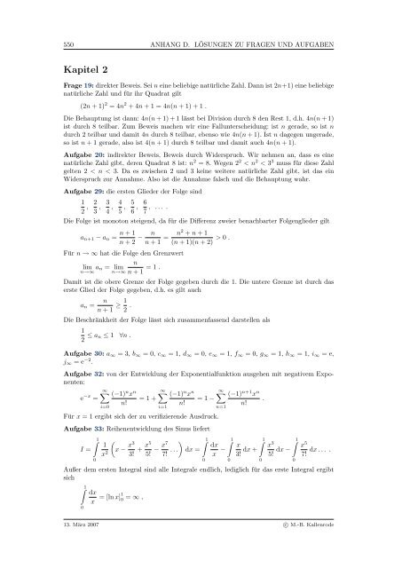 Mathematik fÃ¼r Physiker - Numerische Physik: Modellierung