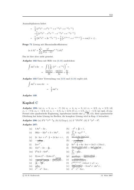 Mathematik fÃ¼r Physiker - Numerische Physik: Modellierung