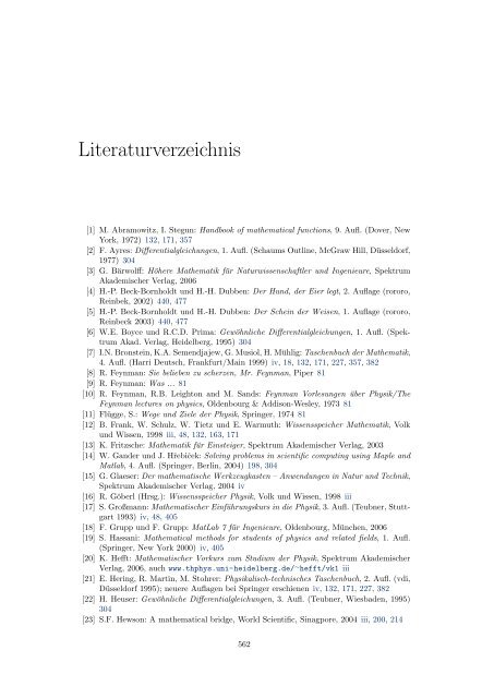 Mathematik fÃ¼r Physiker - Numerische Physik: Modellierung