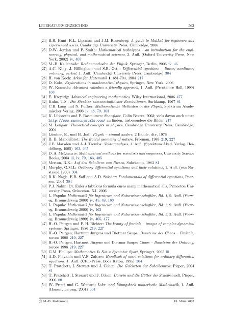 Mathematik fÃ¼r Physiker - Numerische Physik: Modellierung