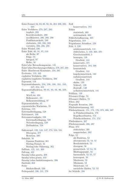 Mathematik fÃ¼r Physiker - Numerische Physik: Modellierung