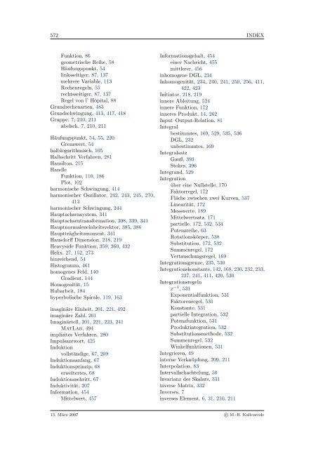 Mathematik fÃ¼r Physiker - Numerische Physik: Modellierung