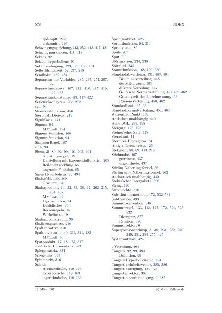 Mathematik fÃ¼r Physiker - Numerische Physik: Modellierung