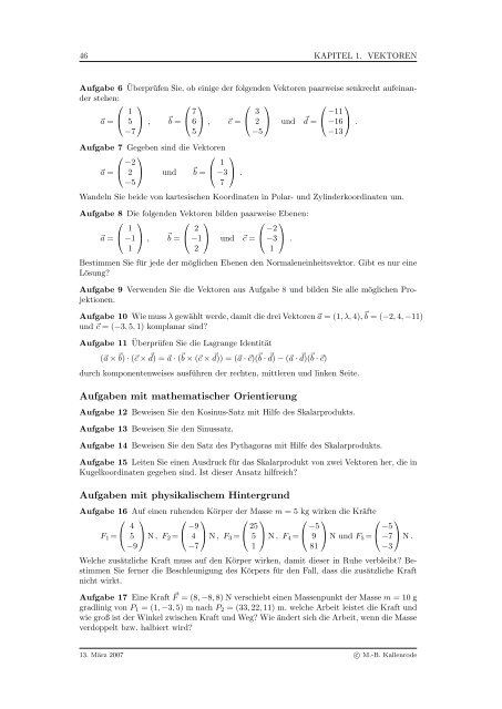 Mathematik fÃ¼r Physiker - Numerische Physik: Modellierung