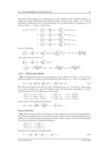 Mathematik fÃ¼r Physiker - Numerische Physik: Modellierung