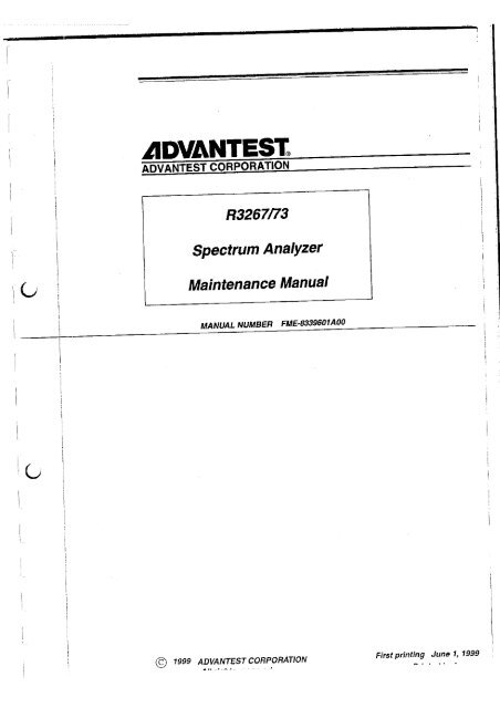 国産お得ADVANTEST R3273 SPECTRUM ANALYZER 100Hz-26.5GHz その他