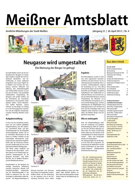 Amtsblatt Nr. 04 vom 26. April 2013 ( | 1,95 MB) - Stadt MeiÃen