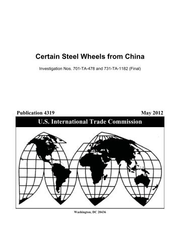 Certain Steel Wheels from China--Publication 4319 - USITC