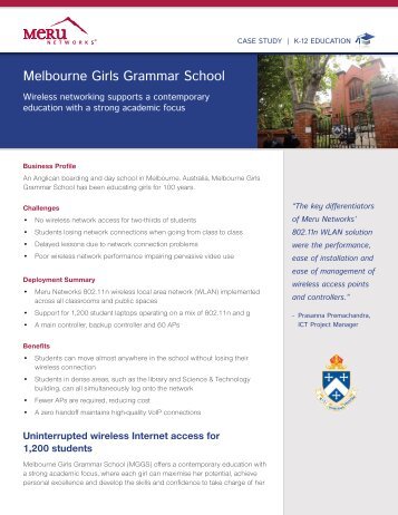 Melbourne Girls Grammar School - Wavelink