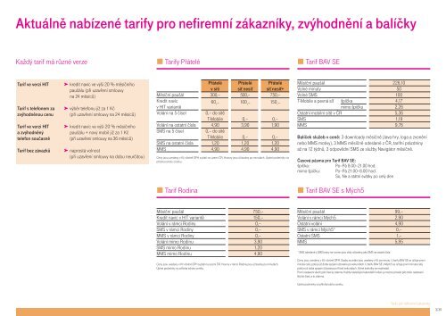 CenÃ­k sluÅ¾eb T-Mobile - 2009 ÄervenecCenÃ­k tarifÅ¯ a sluÅ¾eb pro ...