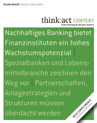 Nachhaltiges Banking bietet Finanzinstituten ein ... - Roland Berger