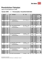 Busfahrplan von Goslar nach Clausthal-Zellerfeld