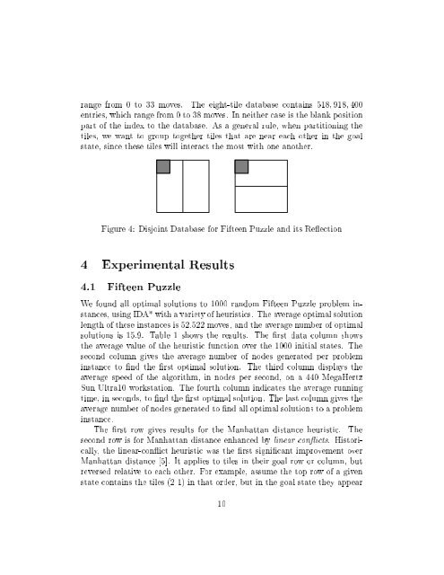 Disjoint Pattern Database Heuristics