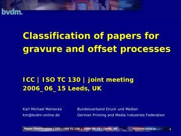 Classification of gravure papers - International Color Consortium