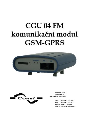 CGU 04 FM komunikaÄnÃ­ modul GSM-GPRS - Ok1mjo.com