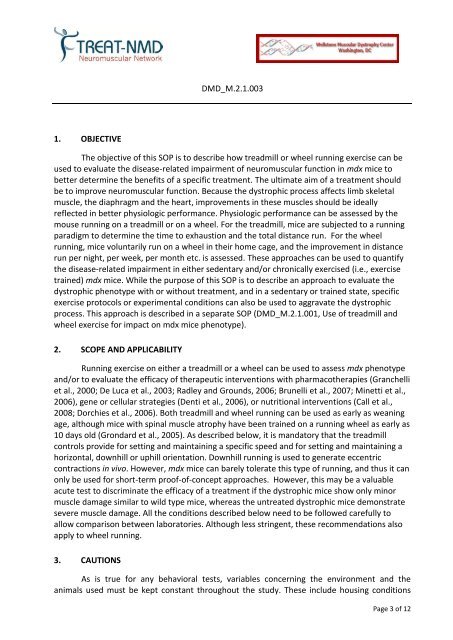 Use of treadmill and wheel exercise to assess ... - Treat-NMD