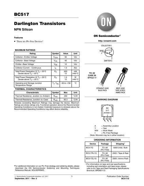 TO-247 ON SEMICONDUCTOR BDV65BG DARLINGTON TRANSISTOR TO-247 ON SEMICONDUCTOR BDV65BG DARLINGTON TRANSISTOR