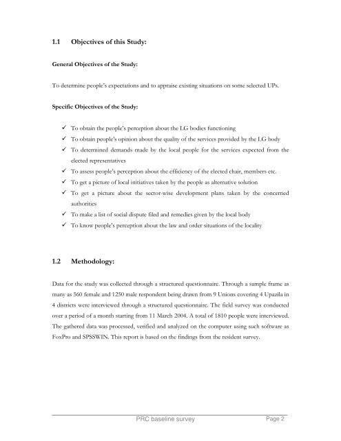 PRC Baseline Survey - Democracywatch