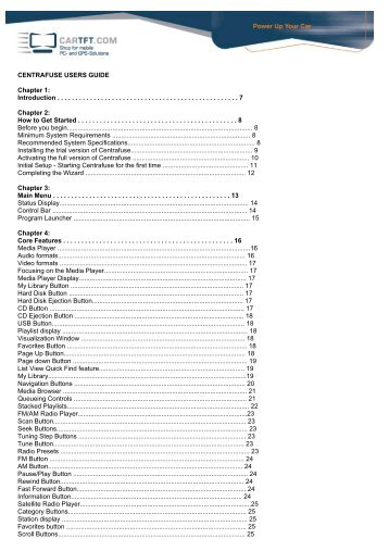 Centrafuse Manual - CarTFT.com