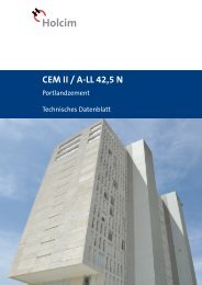 Produktdatenblatt CEM II A-LL 42,5 N - Holcim (Wien)