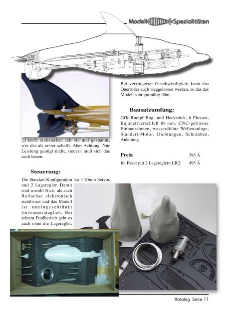 Lage- und Tiefenregler - Modell-Uboot-Spezialitäten