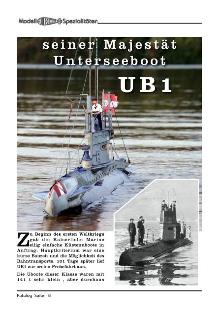 Lage- und Tiefenregler - Modell-Uboot-Spezialitäten