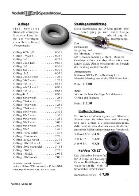 Lage- und Tiefenregler - Modell-Uboot-Spezialitäten