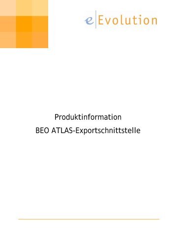 Produktinformation BEO Atlas-Exportschnittstelle - COMPRA Gmbh