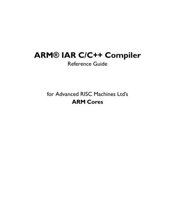 ARMÂ® IAR C/C++ Compiler