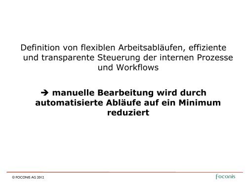 FOCONIS Prozessoptimierung - Foconis AG