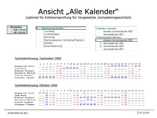 Mein Kalender - Foconis AG