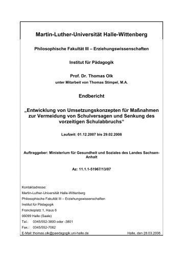 Olk-Stimpel_Endbericht_Studie 'Umsetzungskonzepte Senkung ...