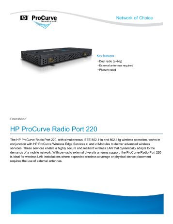 HP ProCurve Radio Port 220