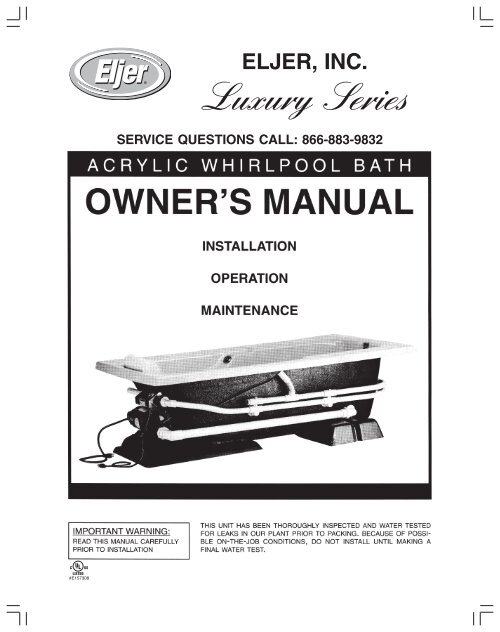 Installation Instructions Eljer