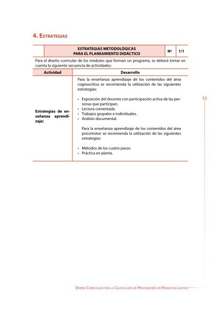 PROCESADOR/A DE PRODUCTOS LÃCTEOS - OIT/Cinterfor