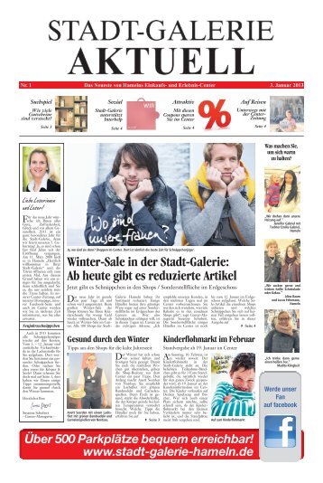 Winter-Sale in der Stadt-Galerie: Ab heute gibt es reduzierte Artikel