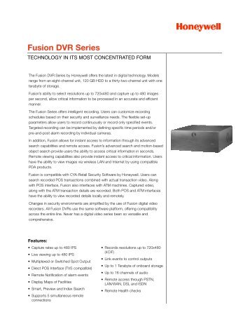 Fusion DVR Series - Engineered Control Solutions