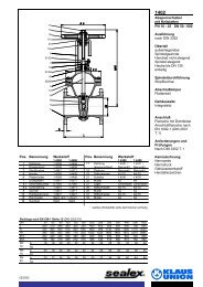 Absperrschieber mit Keilplatten PN 10 - 25 DN 50 - 600 AusfÃ¼hrung ...