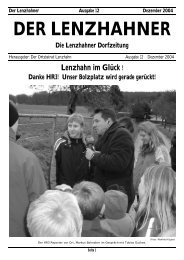 Der Lenzhahner - Ausgabe 10 - Dezember 2003 - lenzhahn.de