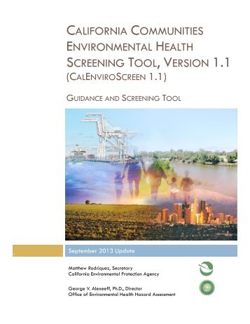 CalEnviroscreen Version 1.1 - OEHHA - State of California