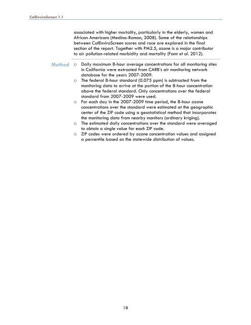 CalEnviroscreen Version 1.1 - OEHHA - State of California