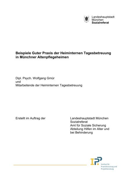 Angebote der Heiminternen Tagesbetreuung (HiT ... - IPP MÃ¼nchen