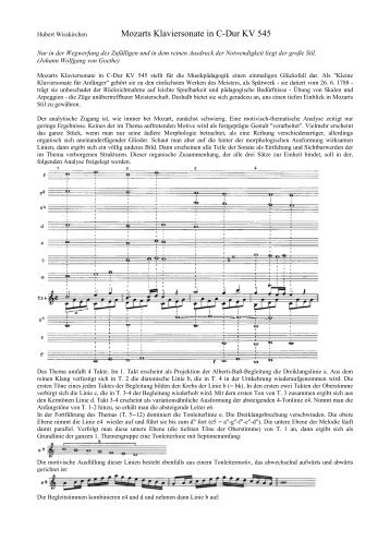 Mozarts Klaviersonate in C-Dur KV 545 - Didaktische Analyse von ...
